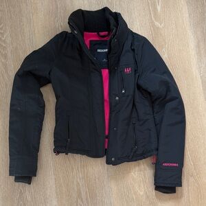 Abercrombie & Fitch Black and Pink Ski Jacket